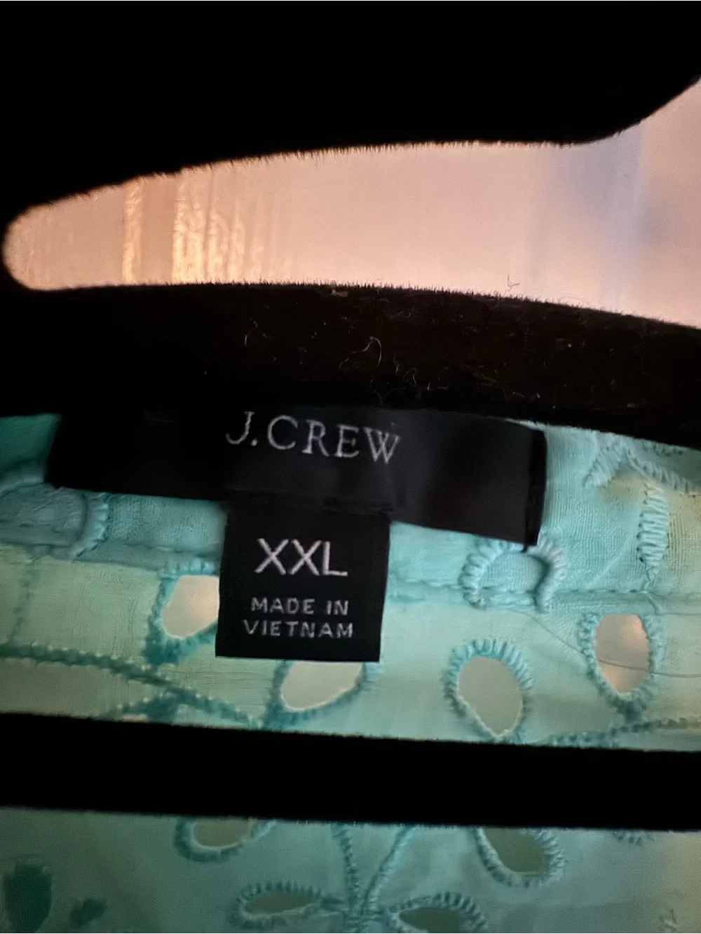 J. Crew Mint Eyelet Short-Sleeve Blouse